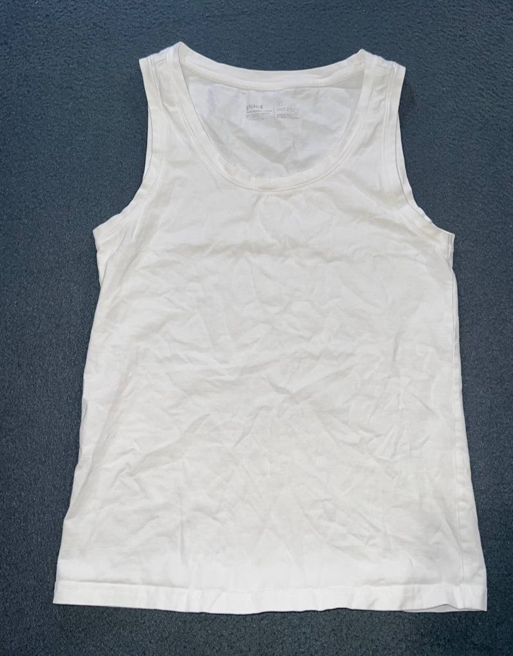 Pact Organic Womens White Tank Top Scoop Neck Cotton Medium A010229